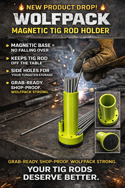 TIG Tungsten & Welding Rod Holder - Magnetic Base Organizer for Welders
